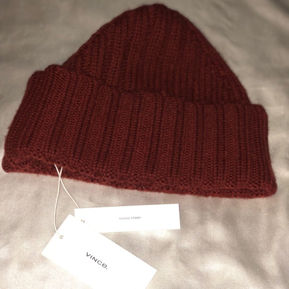 Vince Shaker Stitch Knit Beanie 90% Wool & 10% Cashmere Color 528 CUR OS NWT - Picture 7 of 15